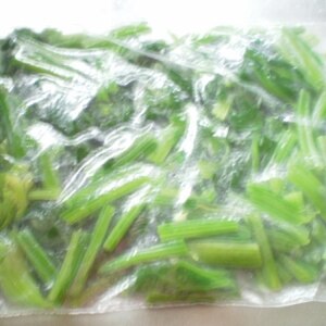 いつでも手軽に♪　葉野菜の冷凍保存法